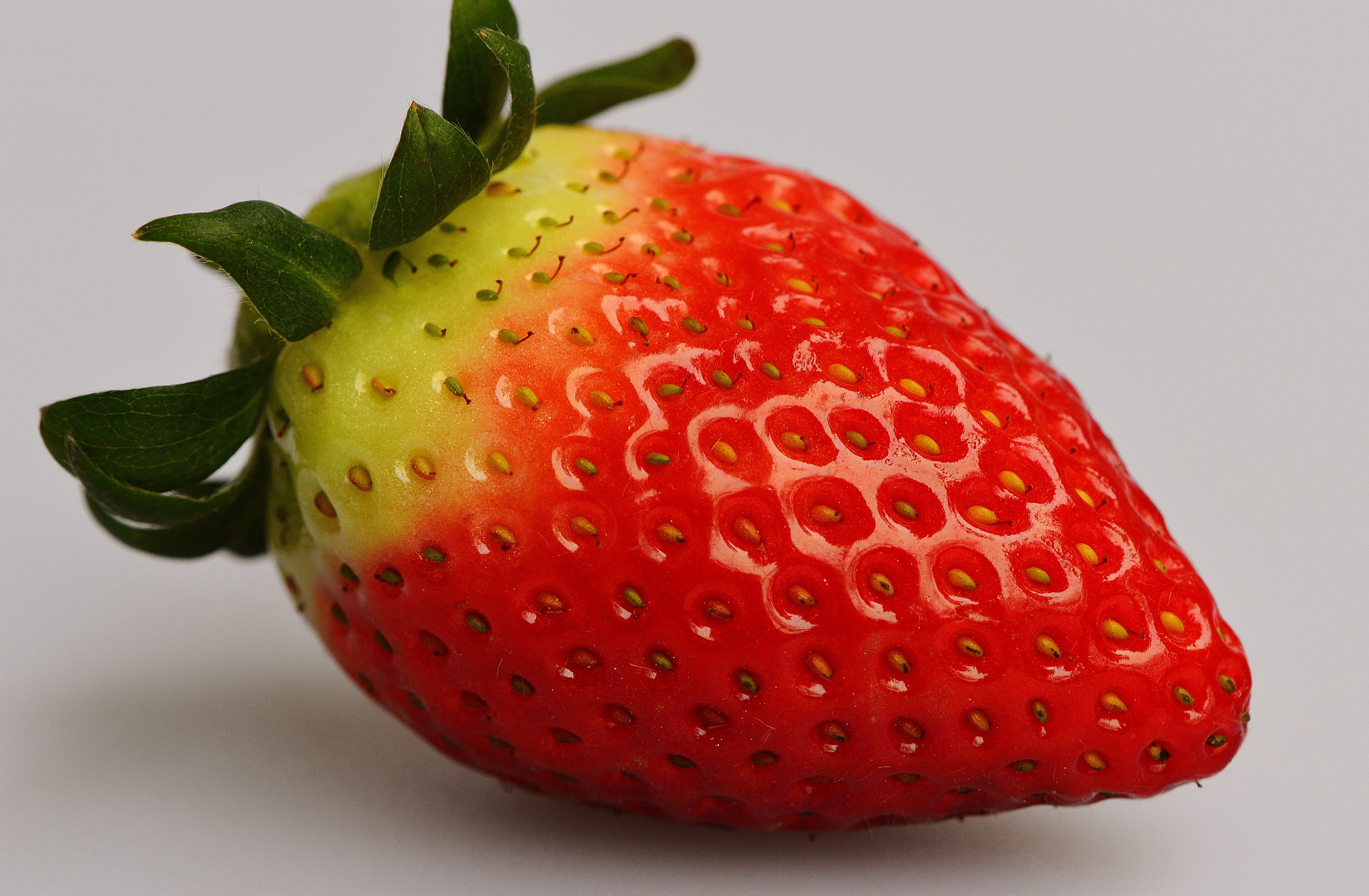 red and yellow strawberry