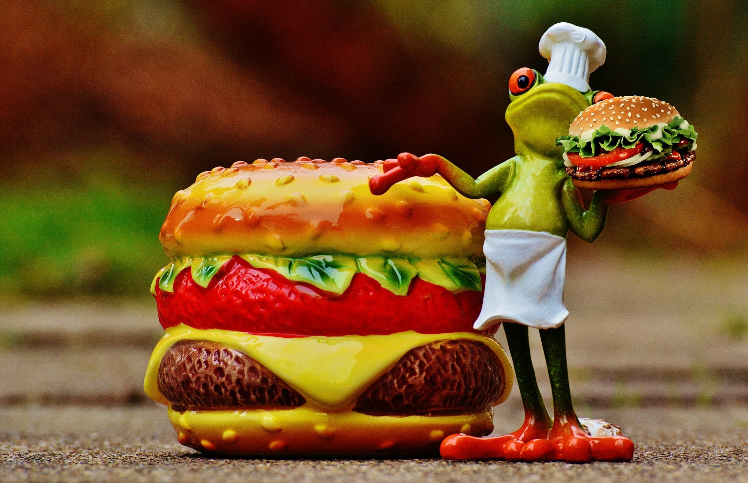 Hamburger, Frog, Cheeseburger, Cooking, food and drink, vegetable