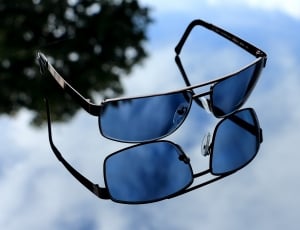 silver frame black lens sunglasses thumbnail
