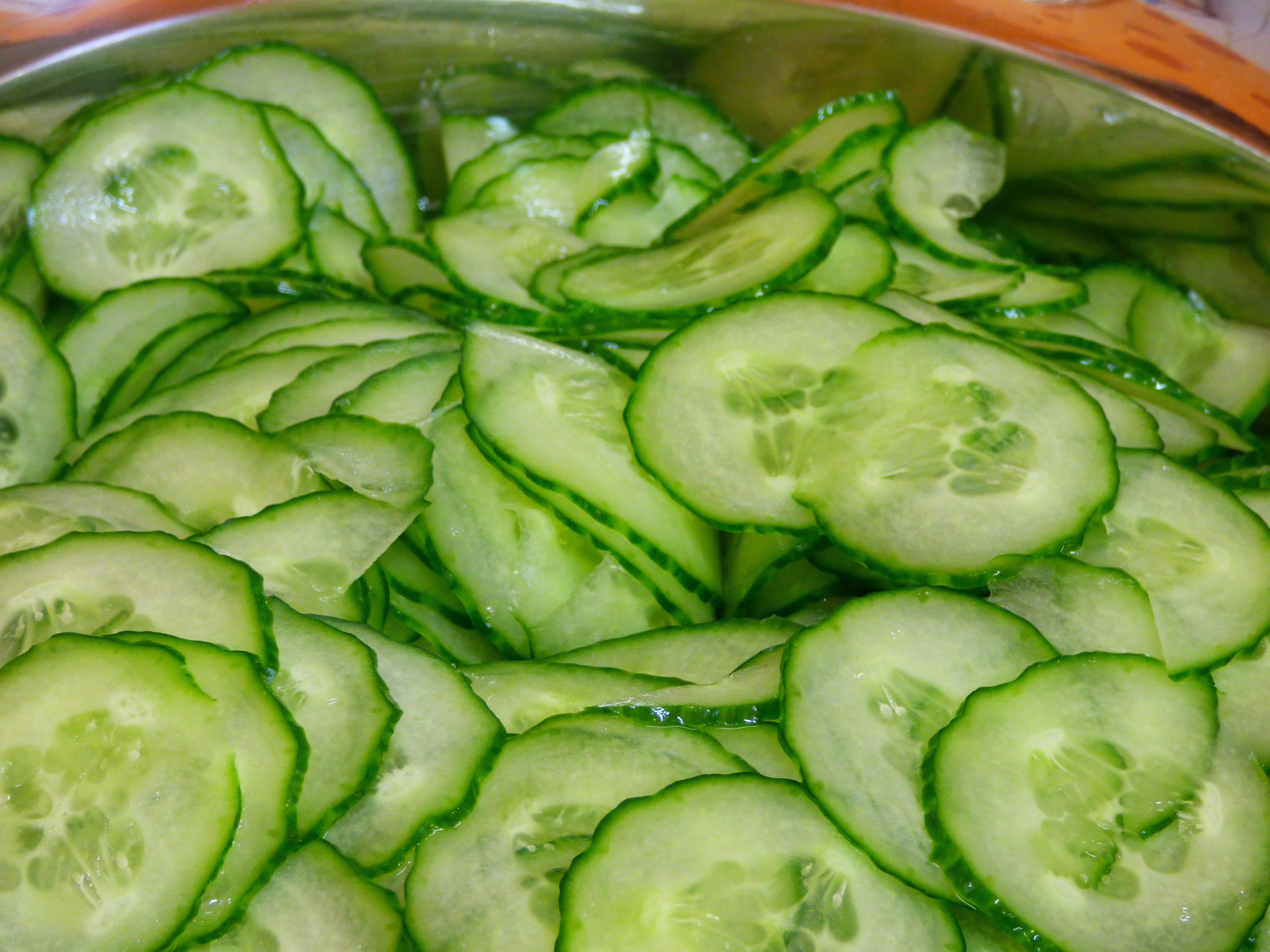 sliced cucumber lot