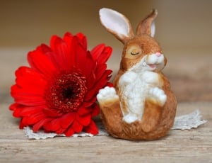 brown ceramic rabbit figurine thumbnail