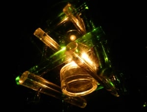 green and clear glass lantern thumbnail