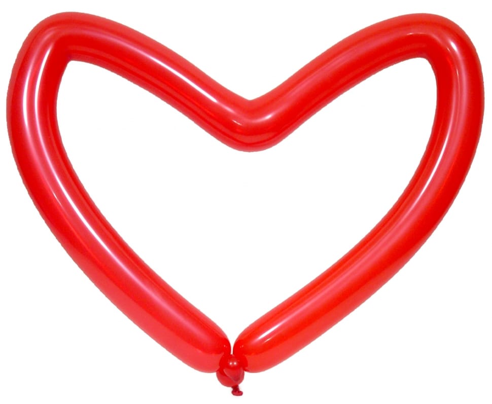 red heart shape balloon preview