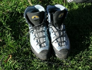 grey and black hiking shoes thumbnail