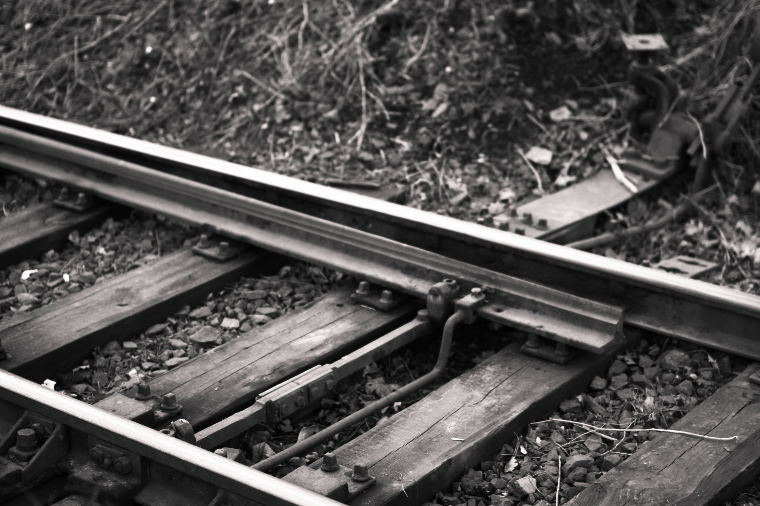gray train tracks