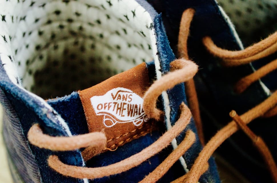 blue vans off the wall high top sneakers preview