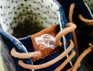 blue vans off the wall high top sneakers thumbnail