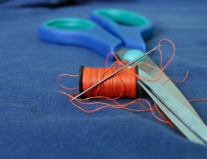 Line, Needle, Tissue, Scissors, Sewing, sewing needle, knitting needle thumbnail