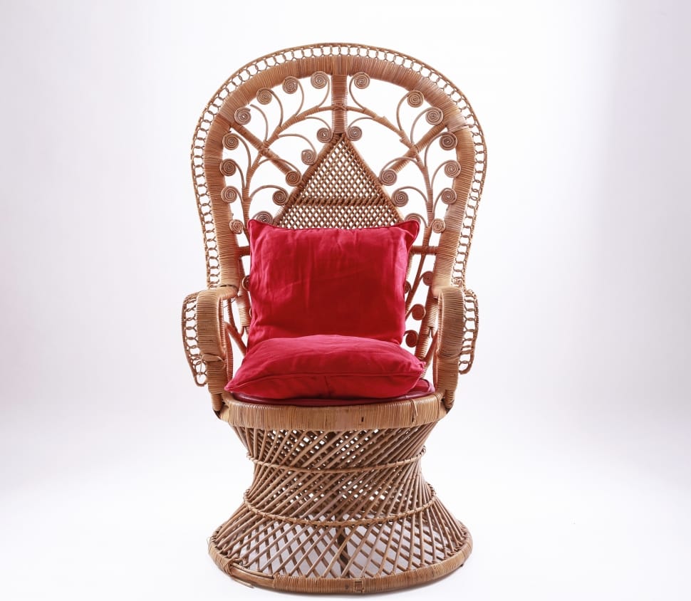 brown woven armchair preview