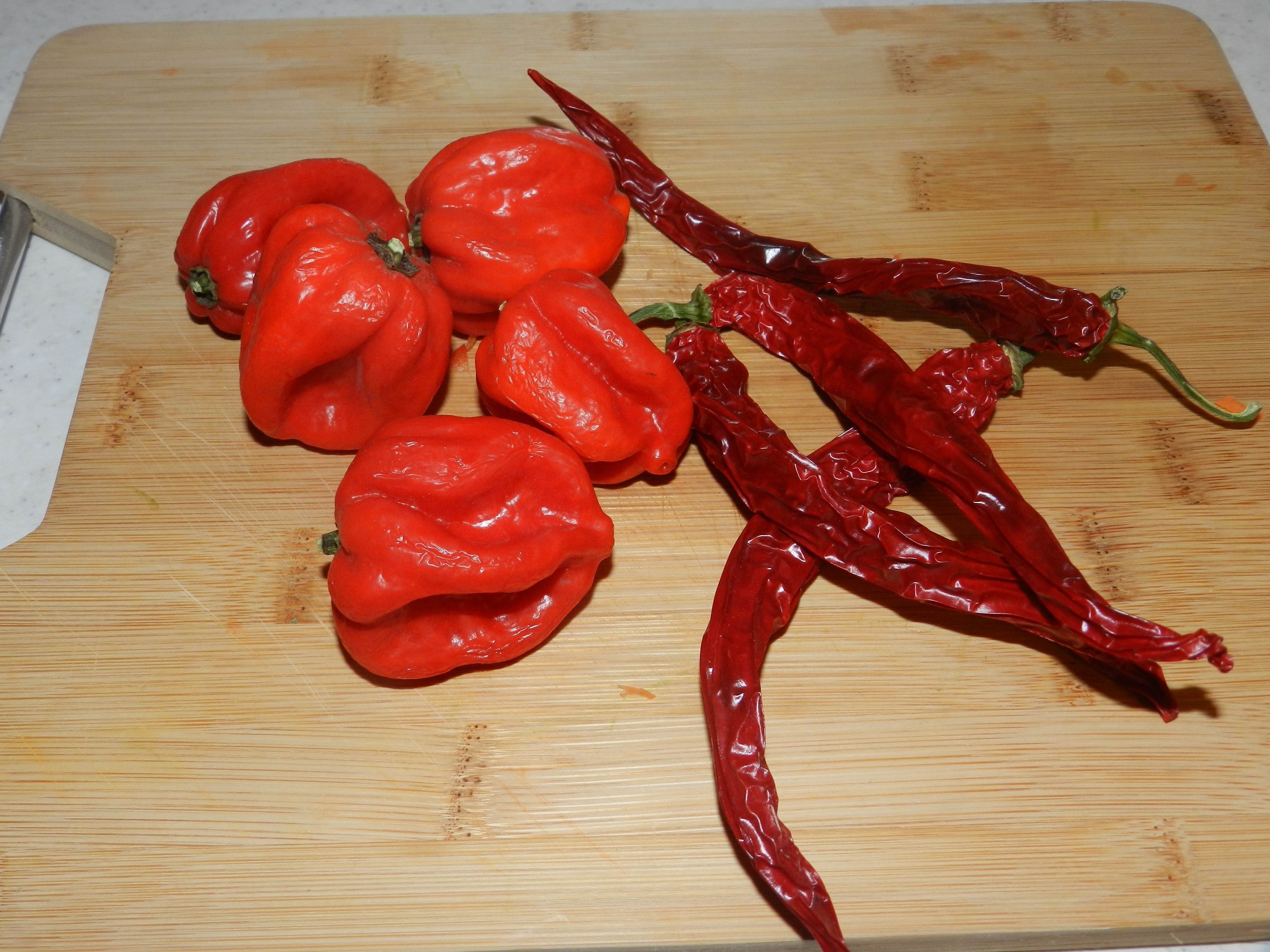 5 bell pepper and 4 red chilli