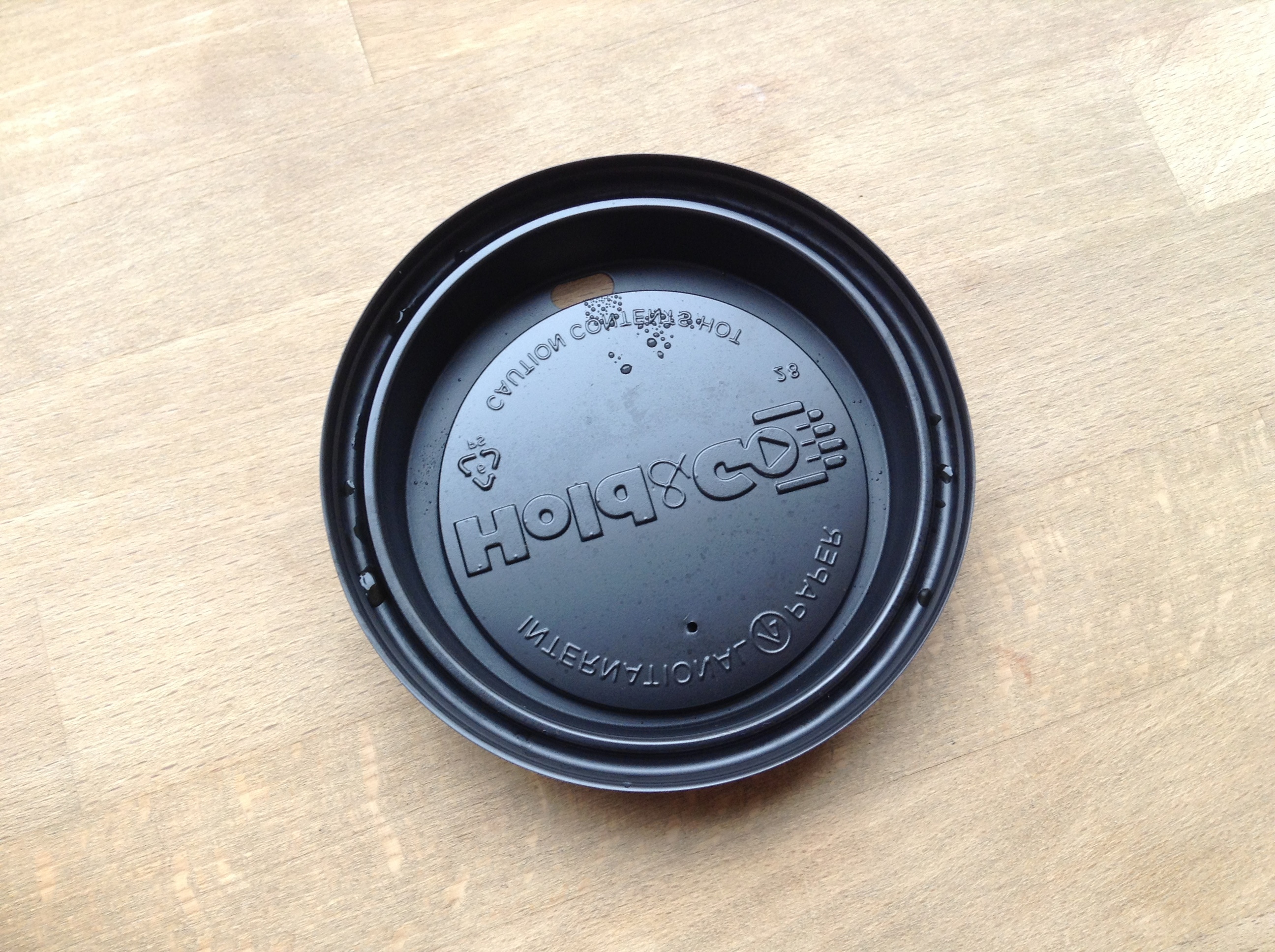 black plastic lid