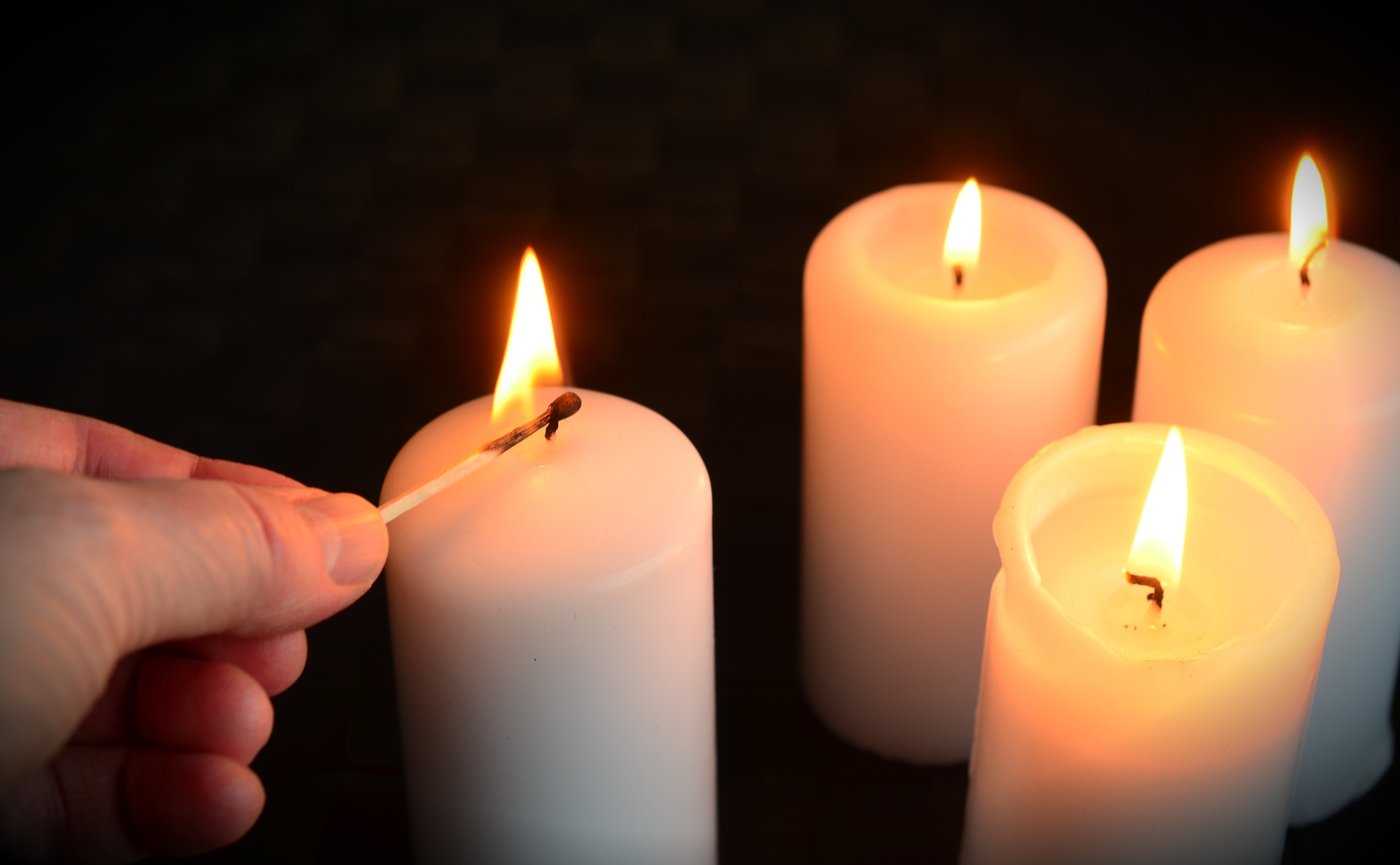 Candles, Kindle, Fourth Advent, candle, flame