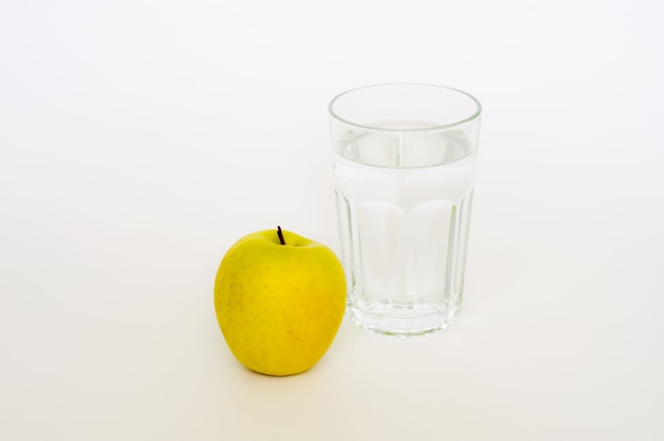 clear drinking glass yellow peach fruit preview