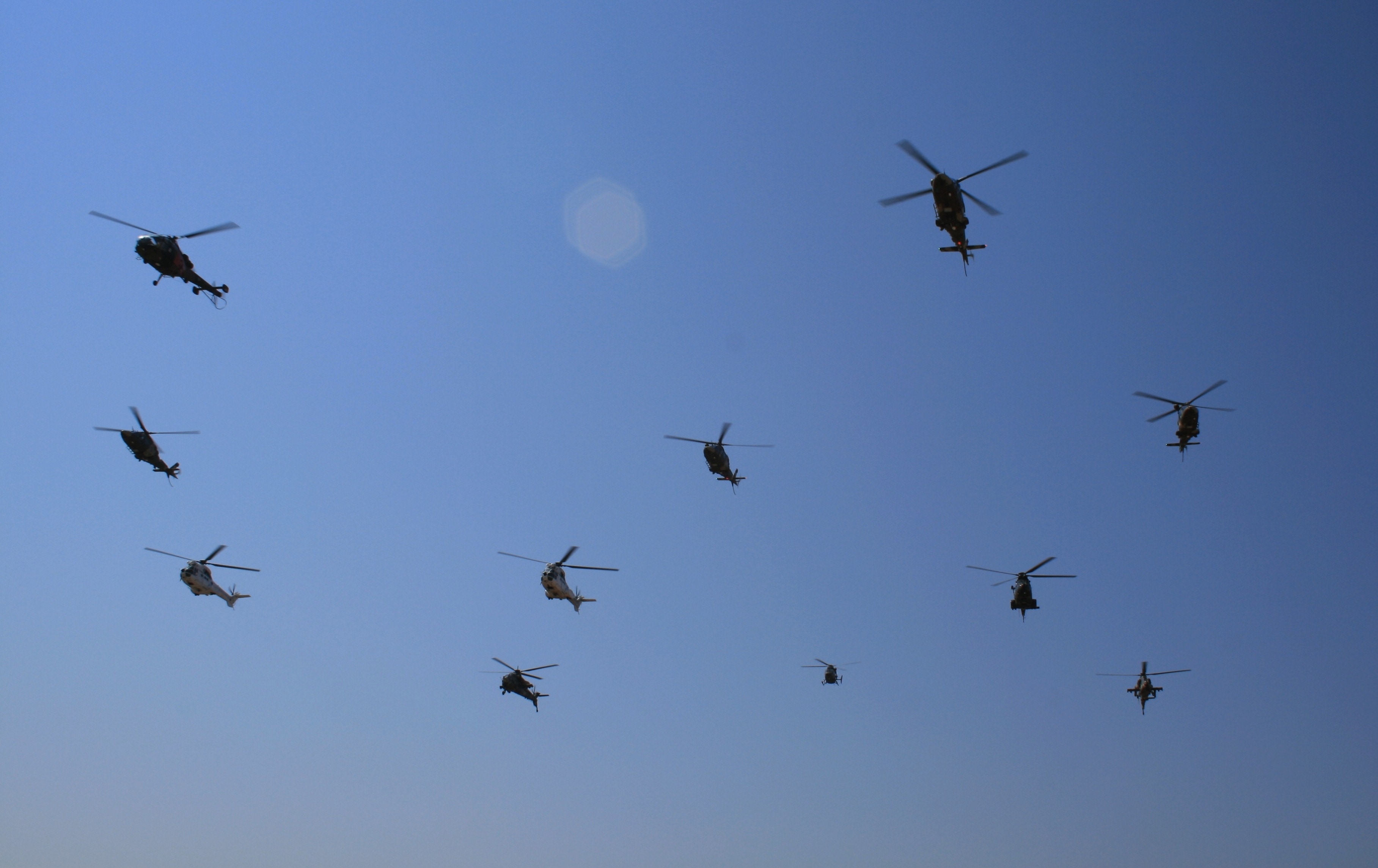 group of helicopters