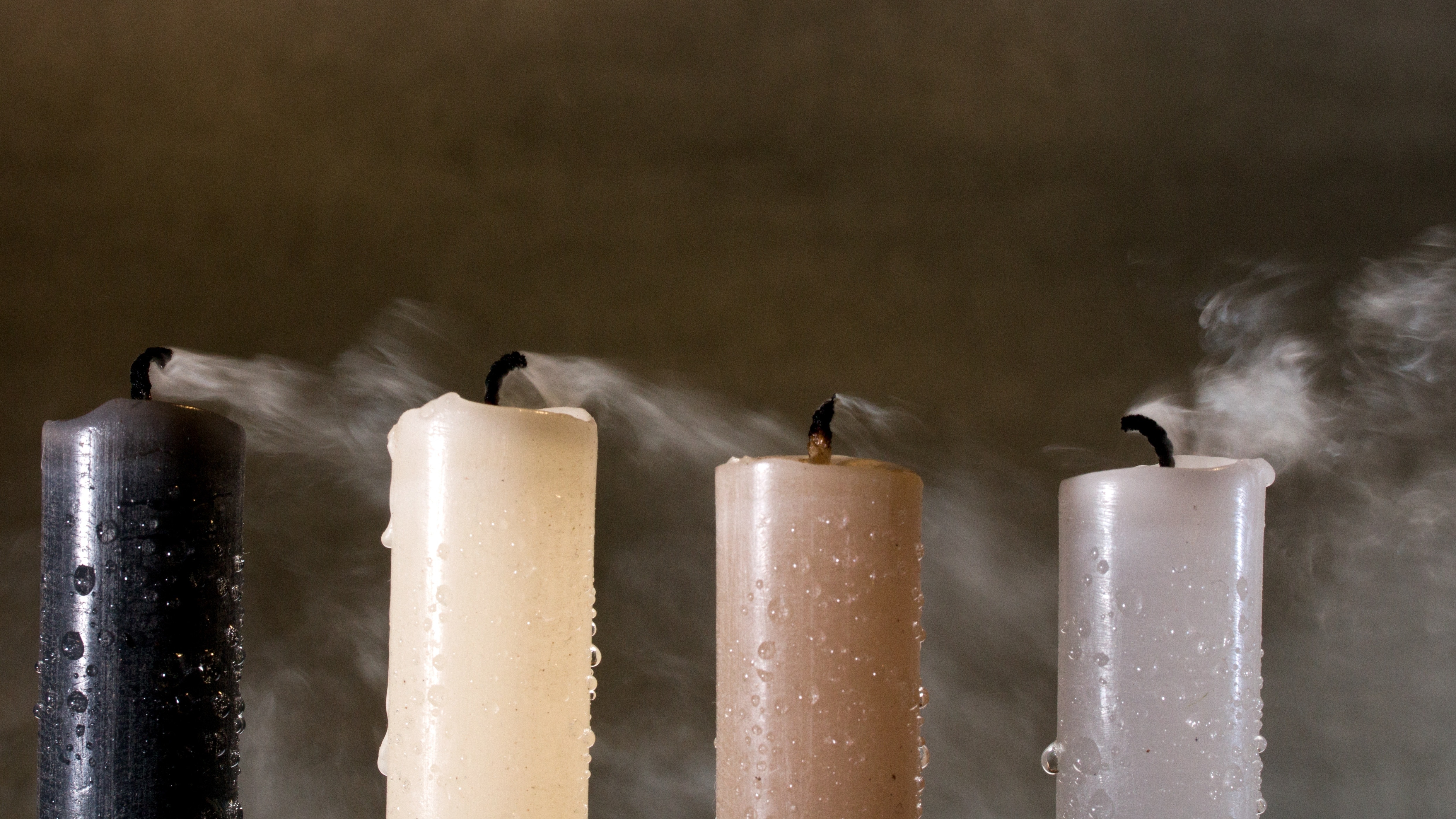 white black and brown candlestick