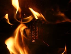Johnnie Walker Black Label box on fire thumbnail