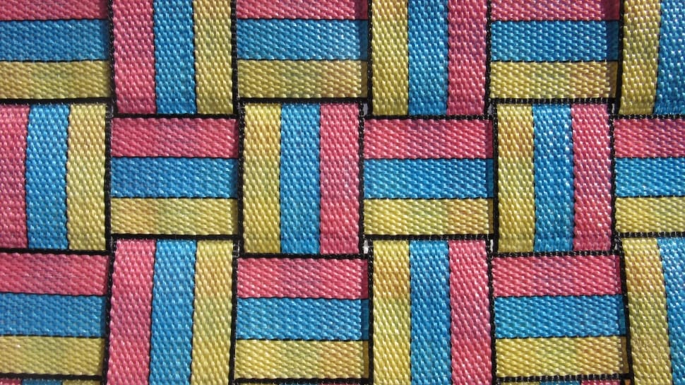 pink blue and yellow textile preview