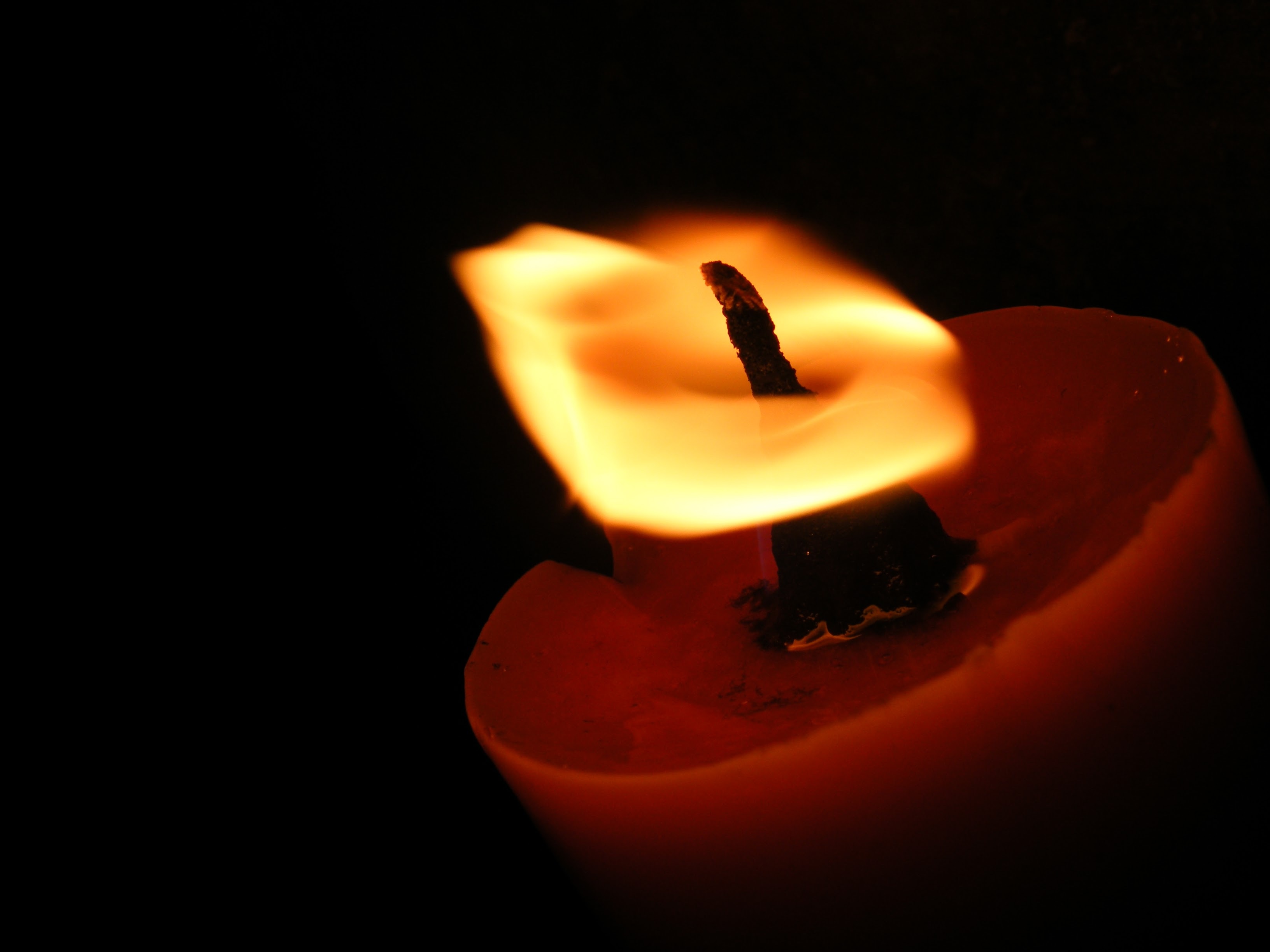 candle with fire
