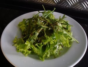 lettuce on white ceramic plate thumbnail