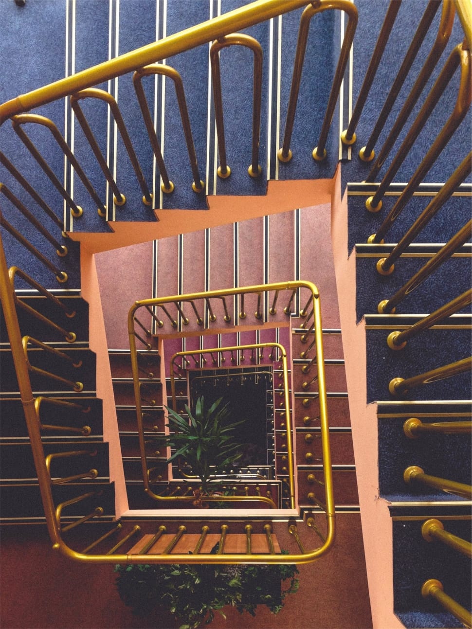 brown steel spiral stair rail preview