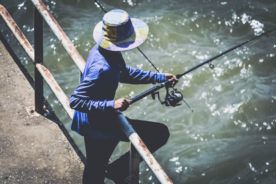 person holding fishing rod free image