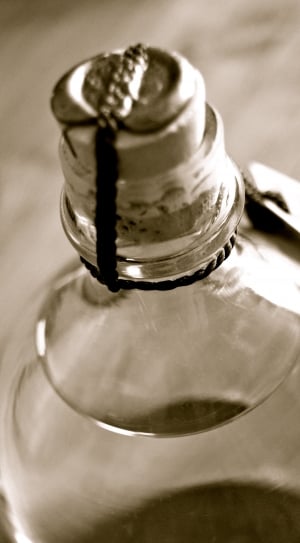 grayscale photography of unopened glass bottle thumbnail