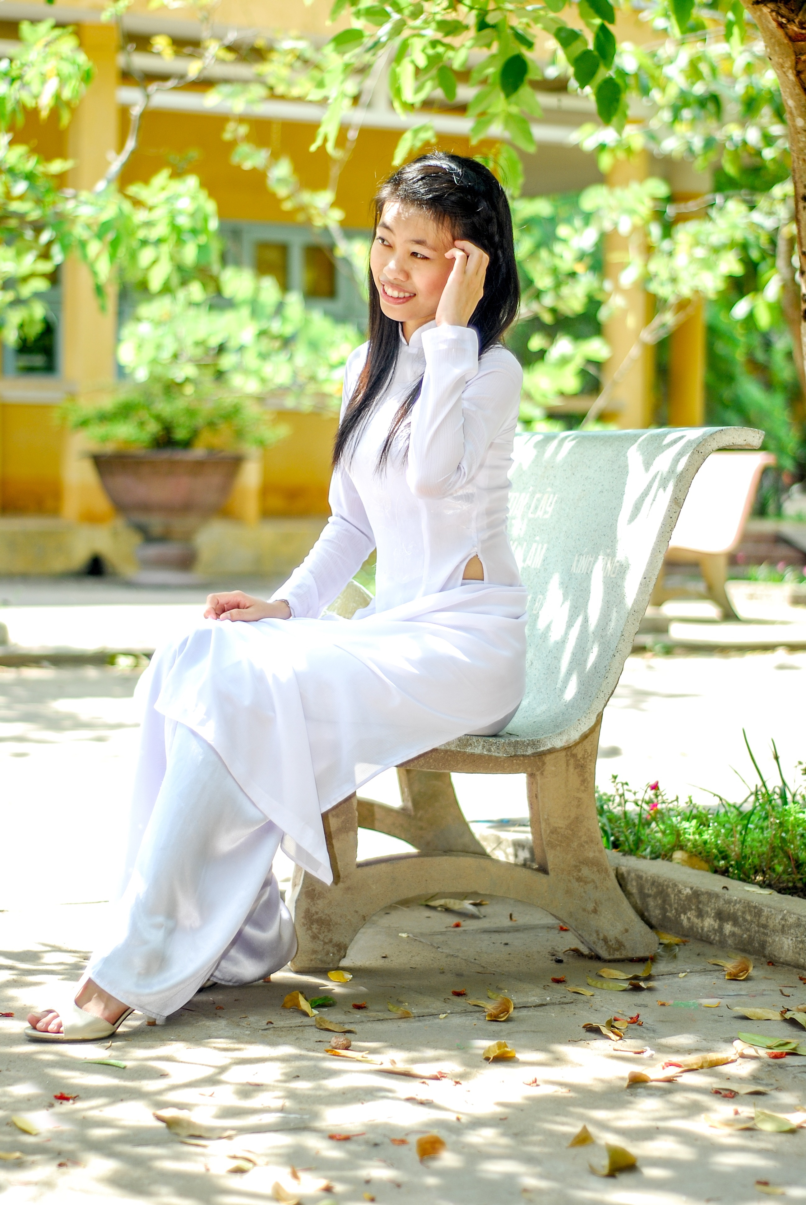 women's white long sleeve closed neckline maxi dress