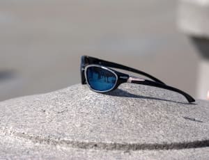 black frame blue lens sunglasses thumbnail