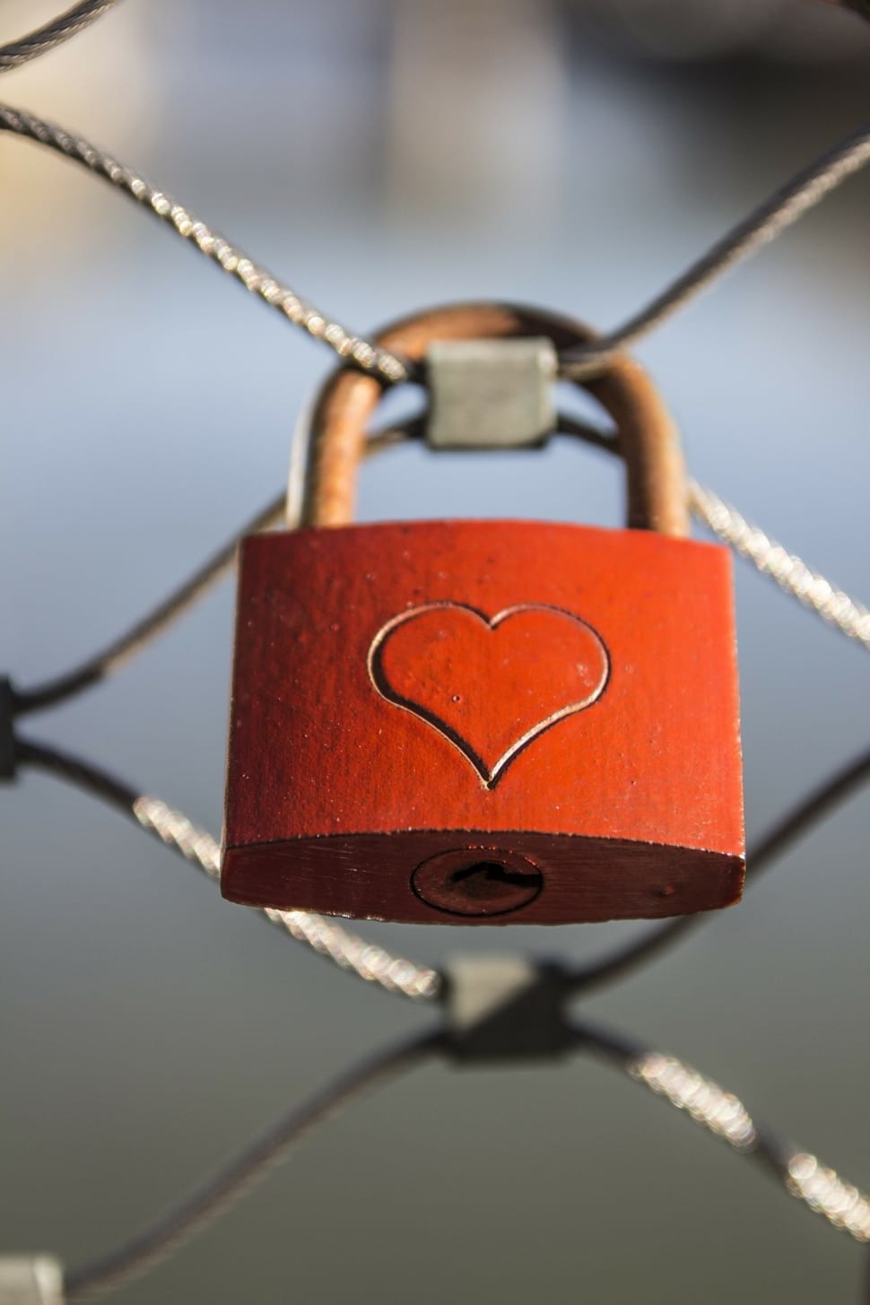 close up photo of brown love padlock preview