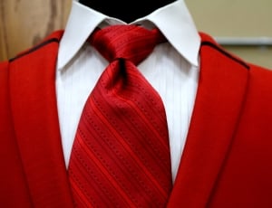 red necktie and blazer thumbnail