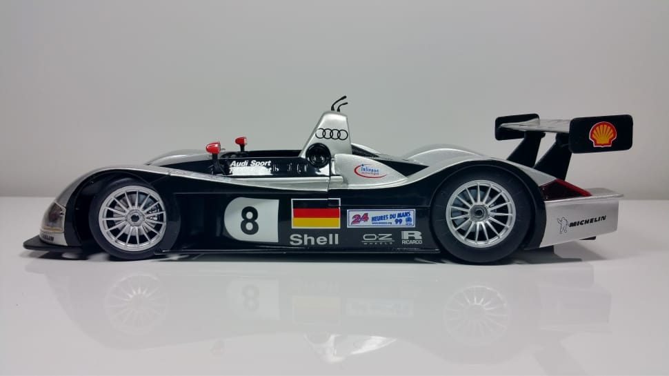 black and gray race car toy preview