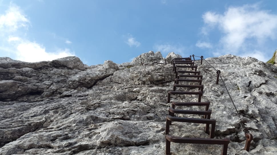 Ladder Rungs, Head, Alpspitze, Climbing, sky, cloud - sky preview
