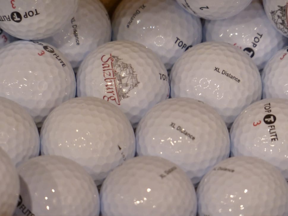 white grey and red golf ball lot preview