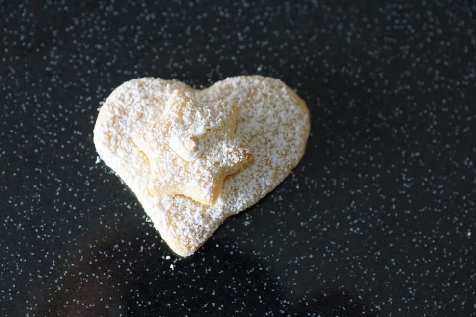 white heart shaped dough preview
