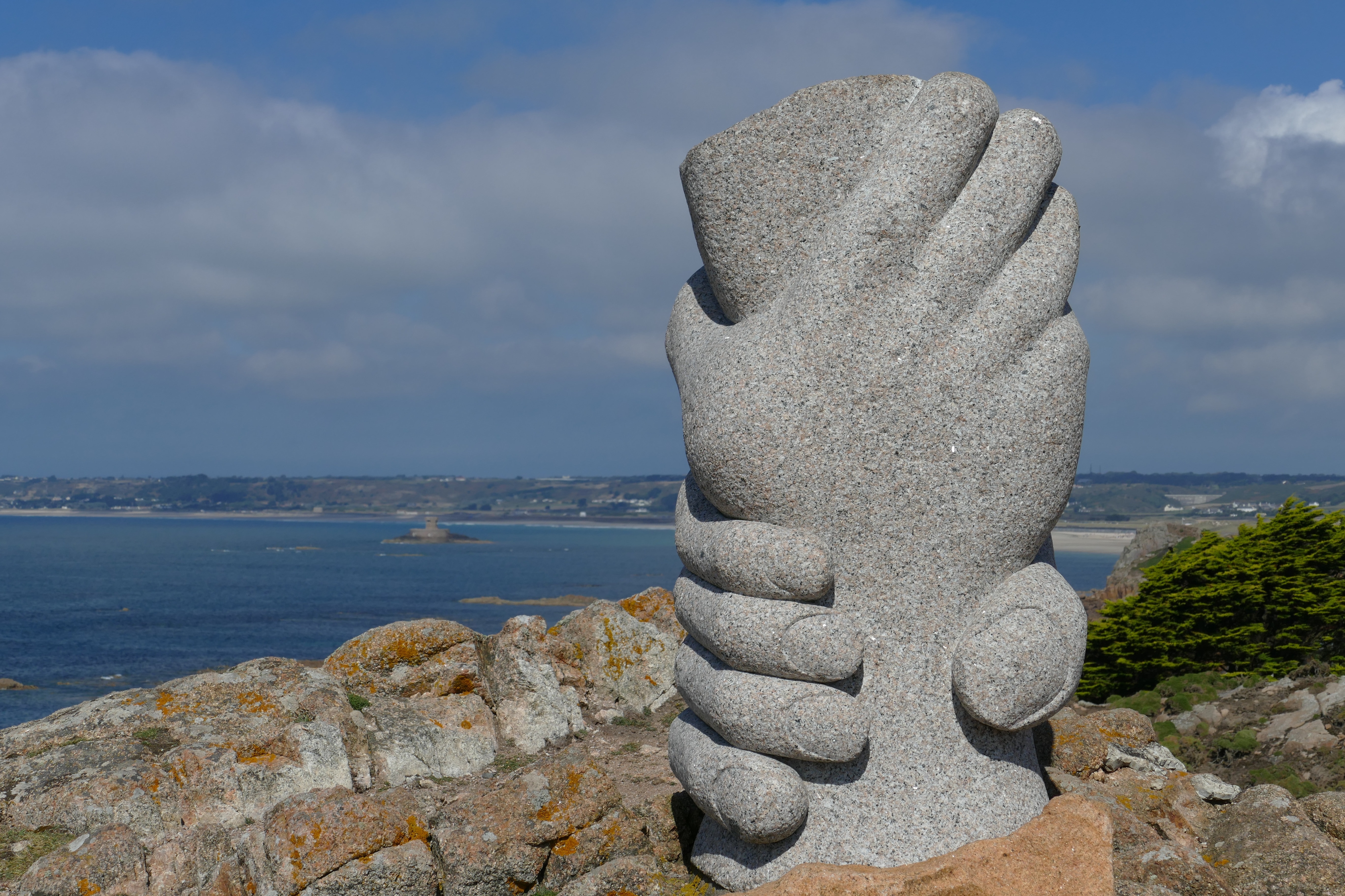 hands stone sculpture