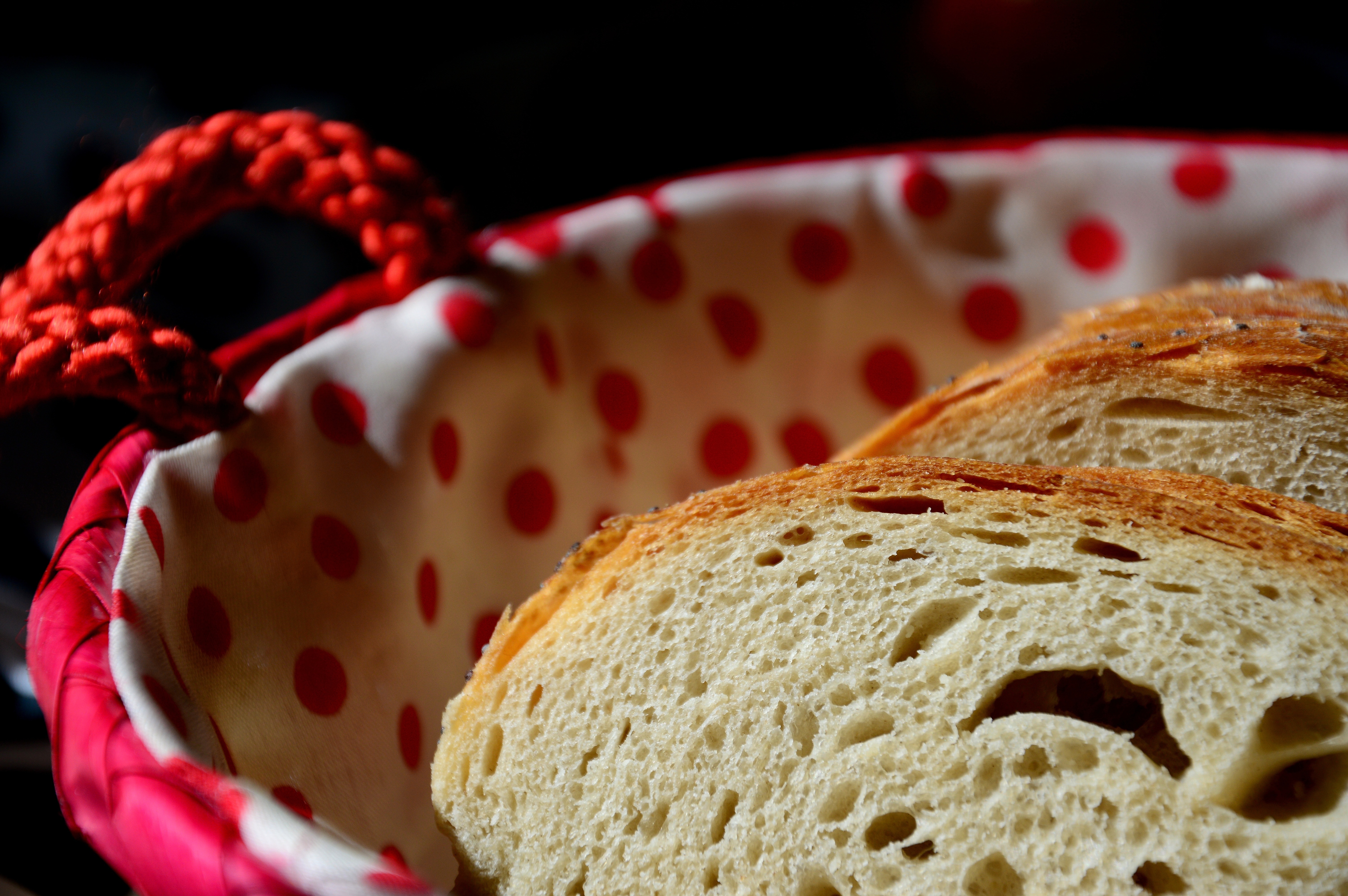 bread and red basket