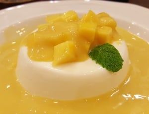 Sweet, Mango, Dessert, Panacotta, food and drink, mint leaf - culinary thumbnail