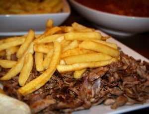 grilled meat with french fries thumbnail