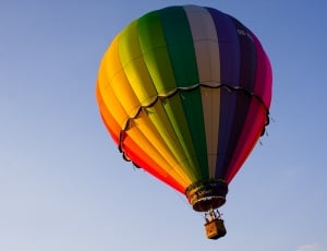 rainbow color hot air balloon thumbnail