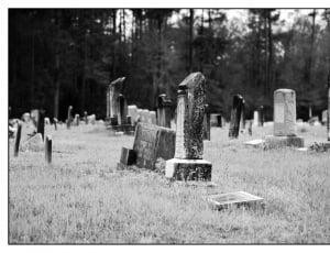 grayscale photo of graveyard thumbnail