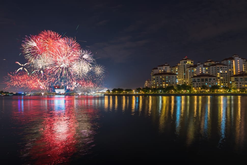 fireworks, city, urban, night, night, firework display preview