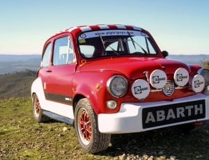 red and white abarth 500 thumbnail