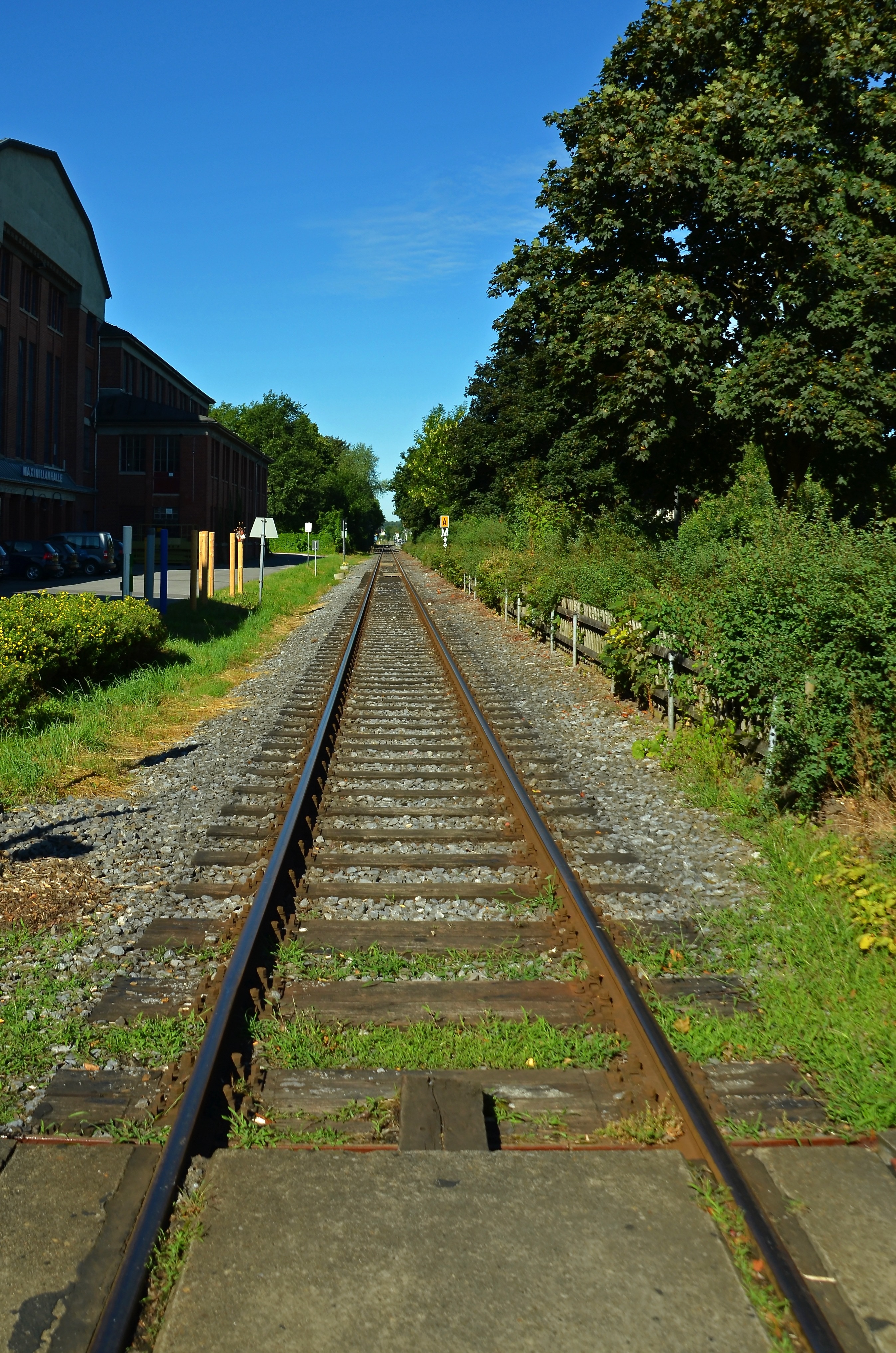 brown steel train rails