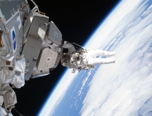 Spacewalk, Space Shuttle, Astronaut, space, satellite view thumbnail