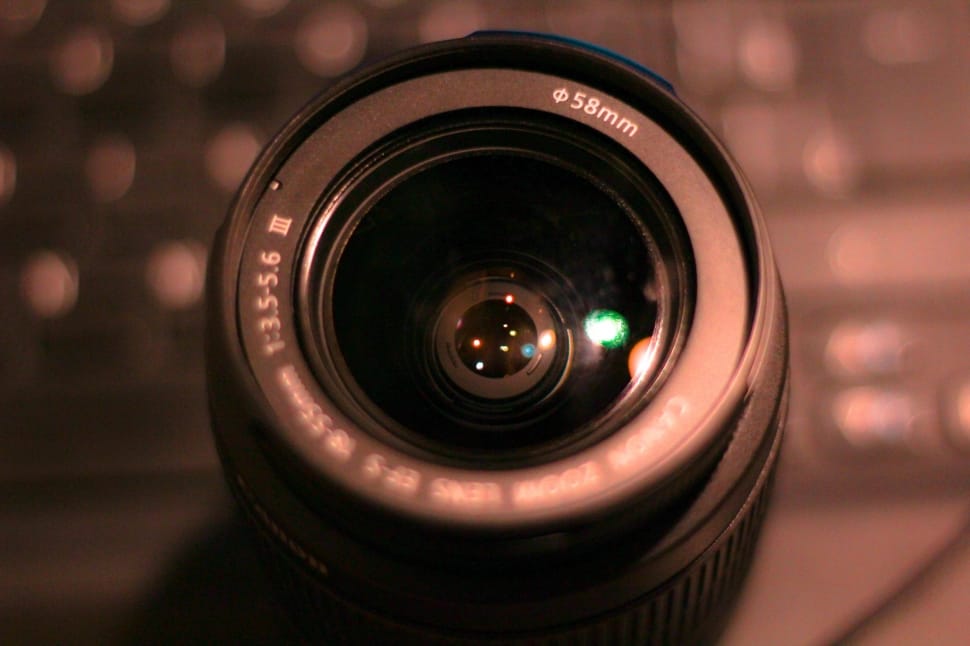 black 58mm prime canon lens preview