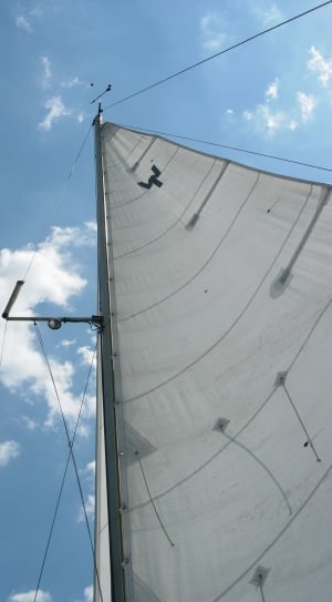 white sailing boat textile thumbnail