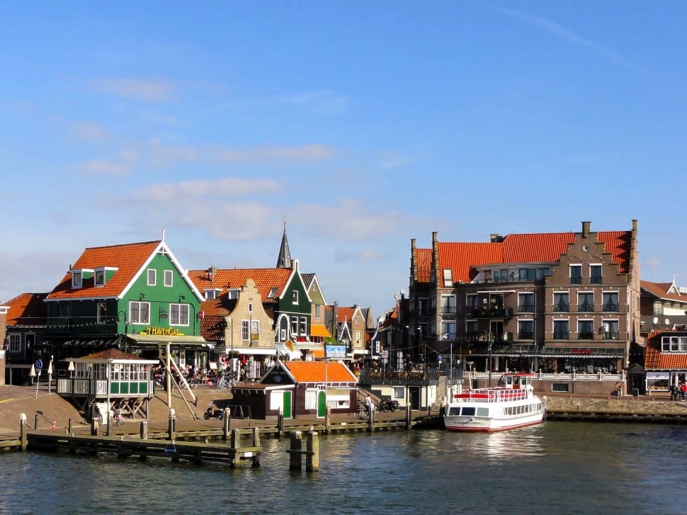 Clouds, Sky, Boats, Netherlands, Ships, building exterior, house preview