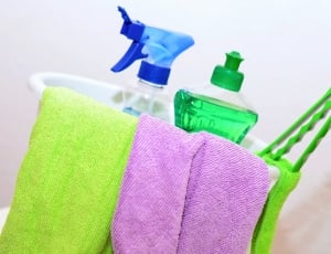 purple and green towels \ thumbnail