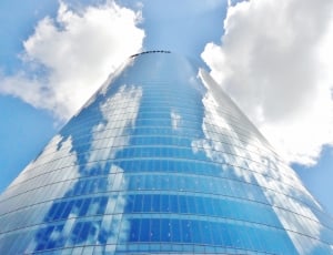 Tower, Sky, Reflections, Building, Blue, sky, blue thumbnail