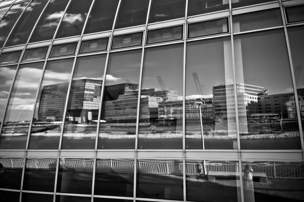 grey scale photography of buildings preview